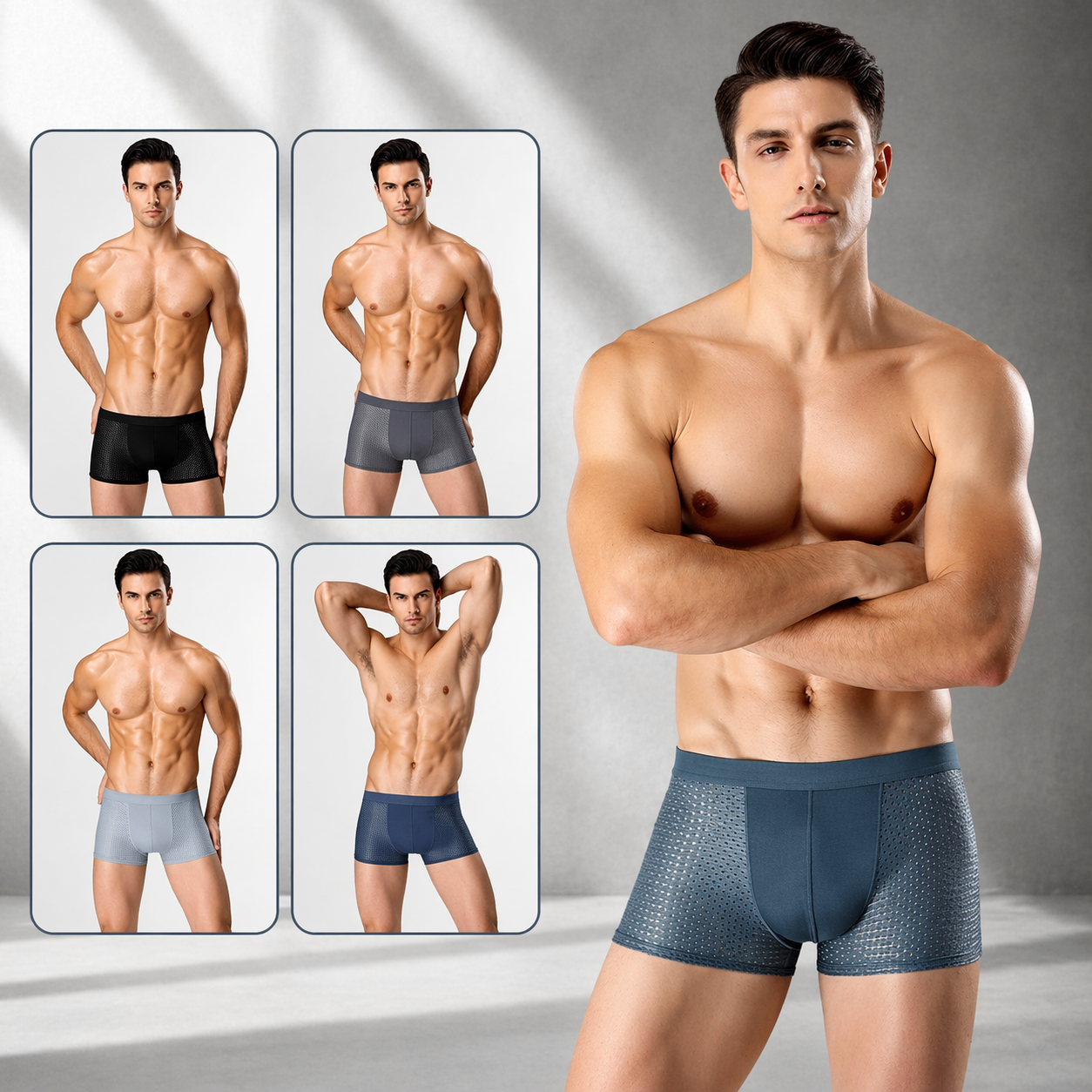 Men's Summer Modal Boxer Shorts (4-Pack)