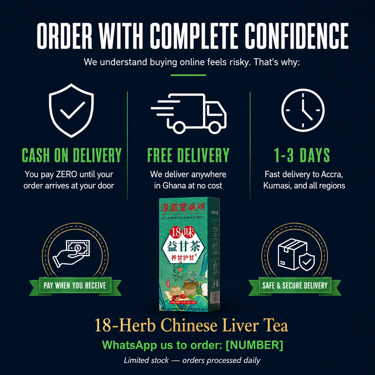 18-Herb Chinese Liver Purifier Tea — Natural Detox & Liver Support (30 Tea Bags)