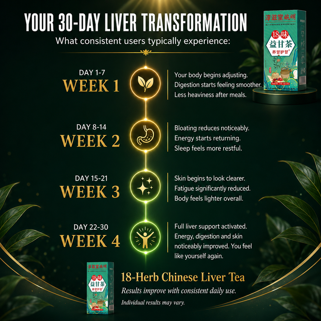 18-Herb Chinese Liver Purifier Tea — Natural Detox & Liver Support (30 Tea Bags)